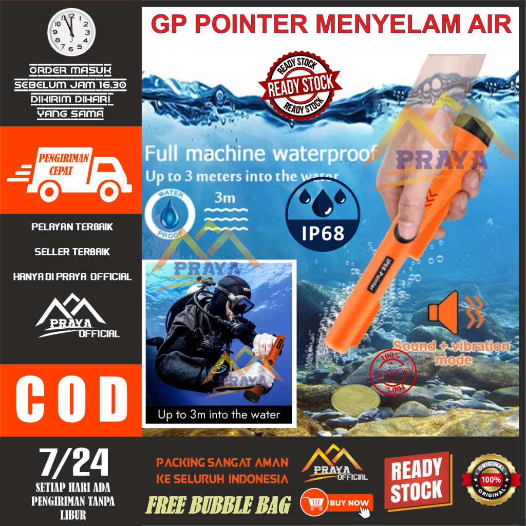 GP pointer GP IP68 Pin pointer metal detector WATERPROOF ANTI AIR