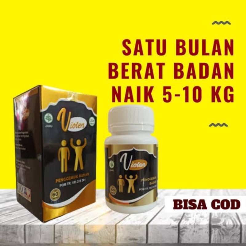 VIOLEN OBAT PENGGEMUK BADAN PENAMBAH BERAT BADAN 60 KAPSUL BPOM