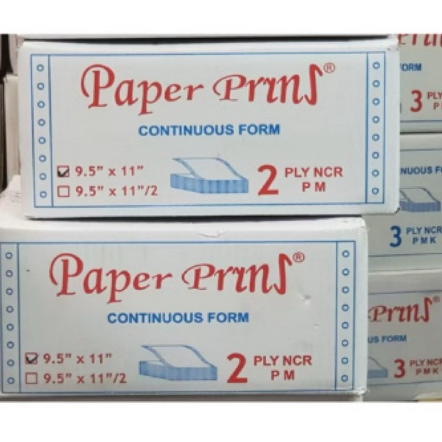 

Continuous Form NCR 2PLY (9,5" × 11")