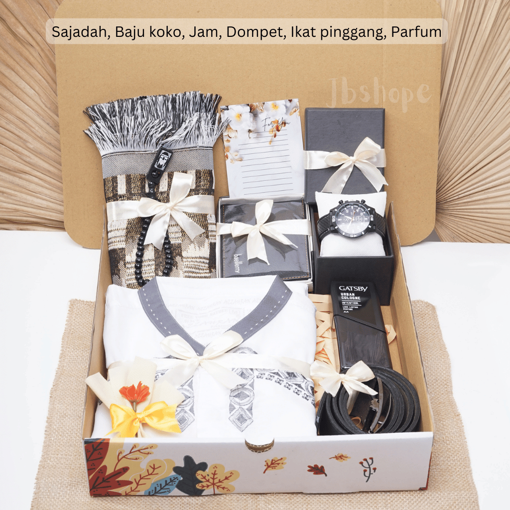 New Hampers Kado Alat Sholat Muslim Pria Lengkap Dengan Gift Box