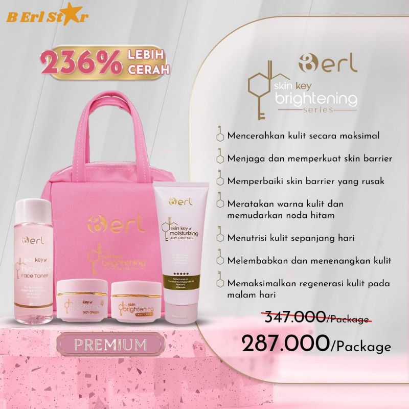 SKIN KEY BRIGHTENING SERIES BY B ERL COSMETICS | SKINCARE PENCERAH | B ERL | B ERL COSMETICS | PAKET
