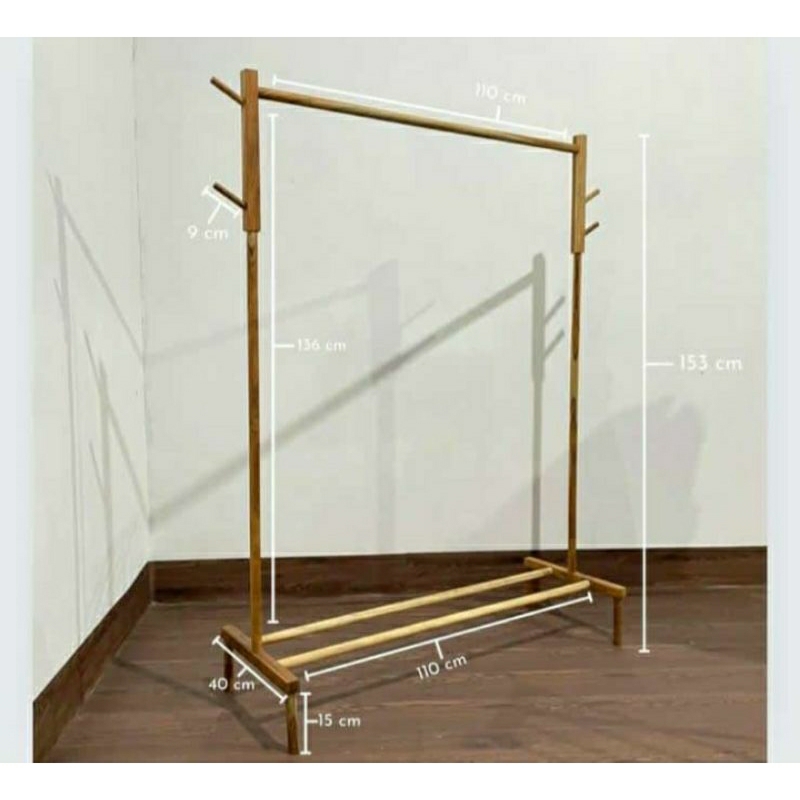 Stand hanger gawang/stand hanger serbaguna/ kayu jati