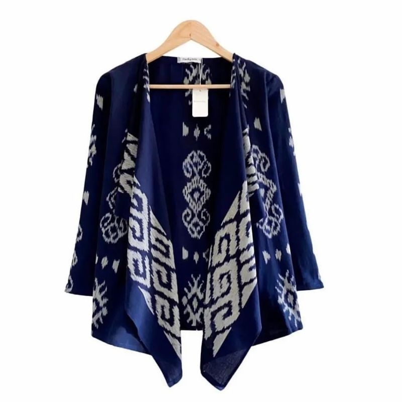 blazer tenun jepara atasan wanita / blazer murah baju tenun jepara fashion wanita tenun ethnik