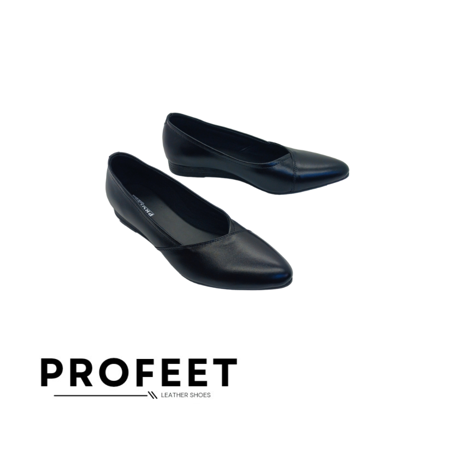 Sepatu Wanita Pantofel kulit sapi asli untuk wanita sepatu kerja sepatu pantofel flatshoes