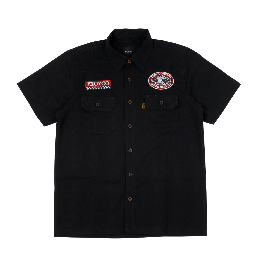 Troy Company Workshirt Workwear Engineers Black Start - Kemeja Kerja Work Shirt Hitam WSD 2650