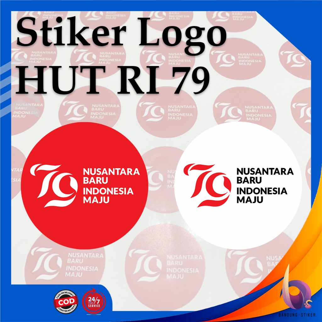 

Bandung Stiker - Cetak Sticker Logo HUT Kemerdekaan RI Bahan Vinyl Anti Air Murah Per Lembar