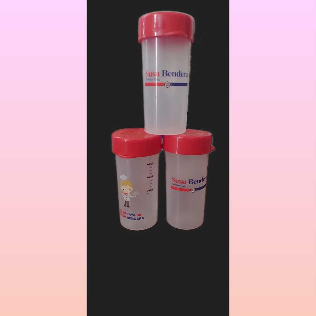 Botol Minum Anak / Gelas Susu Plastik Bendera 300ml / 300 ml