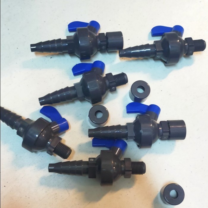 Labcock Ball Valve PVC 1/4 inch Sampling Valve PVC Fitting PVC