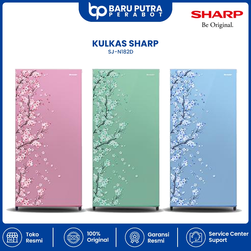 Kulkas Sharp 1 Pintu 166L Hemat Energi Garansi Resmi - Model SJ-N182D SP/SB