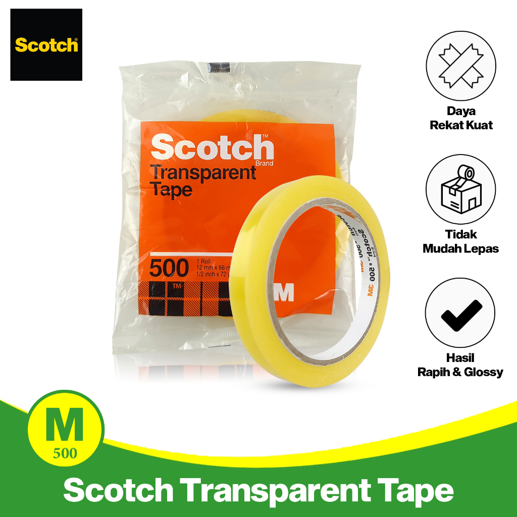 

Isolasi 3M SCOTCH type 500 - 1/2" x 33