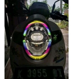 STICKER LAMPU SCOOPY/STICKER LAMPU RGB/STICKER LAMPU PELANGI