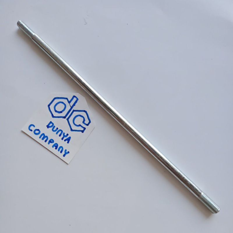 1312 - baut as blok supra panjang 20.4cm, ukuran baut 10x11, baut tusuk sate supra m6xm7, baut ancer