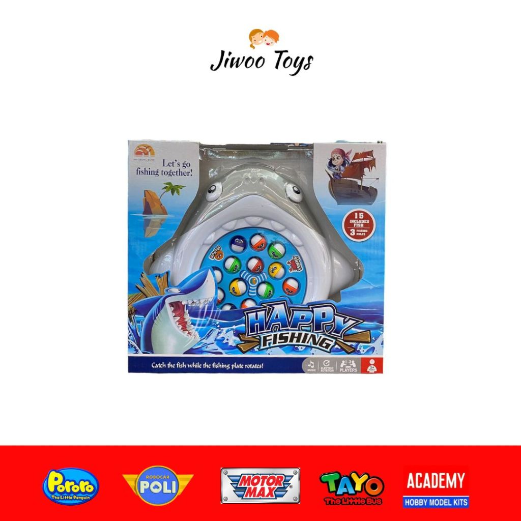 Playfun Mainan Happy Fishing Shark/Mainan Pancing Ikan HW23110416