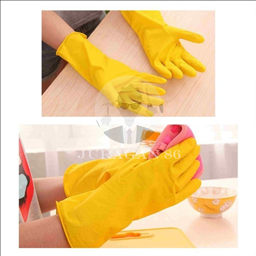 SARUNG TANGAN KARET LATEX / SARUNG TANGAN CUCI PIRING ANTI AIR / SARUNG TANGAN KARET TEBAL XL