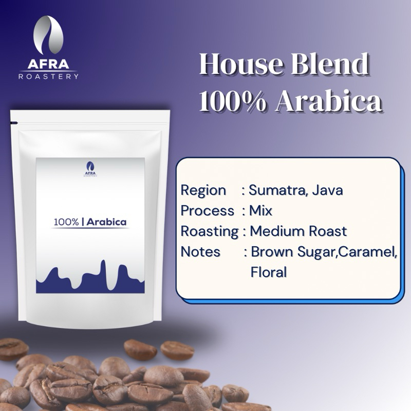 

500gr Biji Kopi House Blend Espresso 100% Arabica