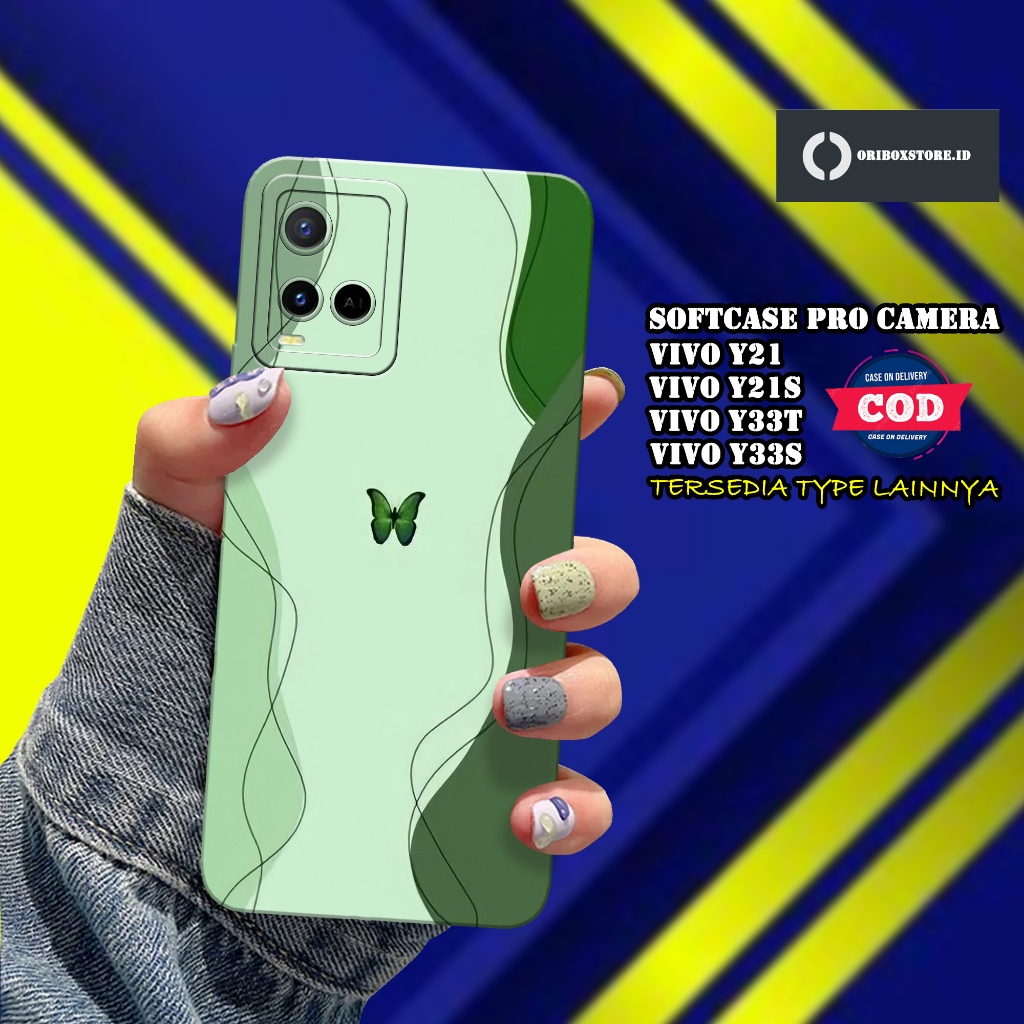 Case Hp VIVO Y21 /  Y21S / Y33S  / Y33T Terbaru - Motif Case Estetik Kupu - kesing VIVO Y21 /  Y21S 