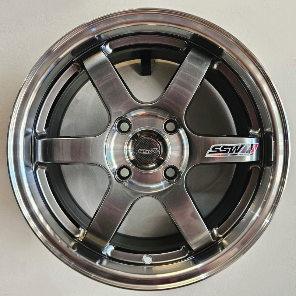 VELG MOBIL ORIGINAL SSW WHEELS S414 ( TE37 ) R16 x 7 4H 114,3 ET 40 HB CENTER POLISH LIP POLISH - MA
