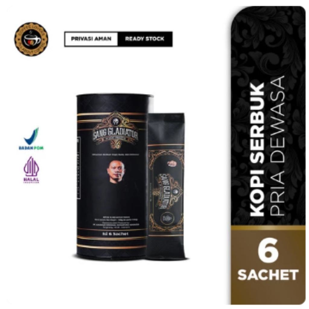 

Kuat Tak Terkalahkan SANG GLADIATOR COFFEE By Vicky Prasetyo Halal 100% HALAL BPOM Kopi Pria