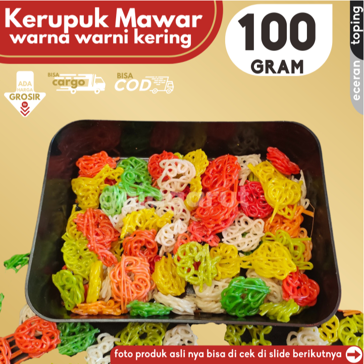 

Kerupuk Mawar isi 100g Bahan Seblak by GG (Bisa COD/Grosir/Kargo)