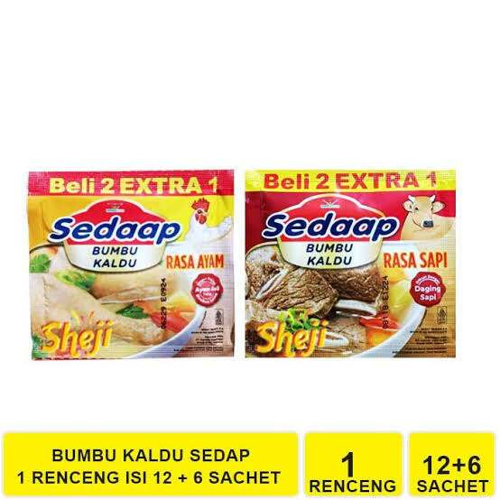 

SEDAAP Bumbu Kaldu BELI 2 GRATIS 1 ISI 12 (+6) Sachet 9g