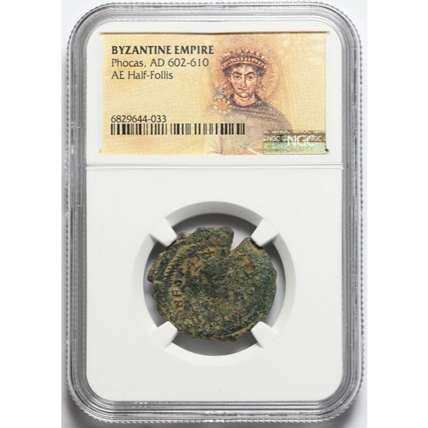 Koin NGC Romawi Timur Bizantium Byzantine Kaisar Phocas