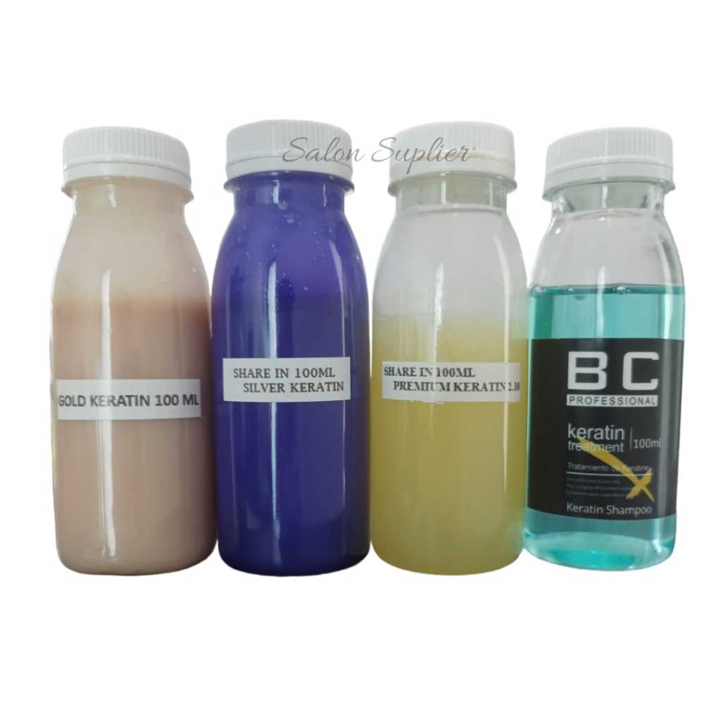 (BISA COD) Keratin Treatment Smoothing Rambut GOLD/SILVER KERATIN Brazilian Keratin 100ML