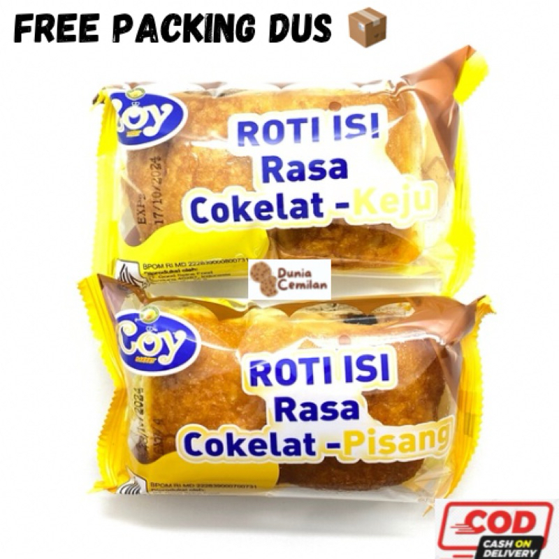 

[TERMURAH!] NEW! Roti COY ISI 55gr SATUAN - Roti isi Coklat Pisang & Coklat Keju