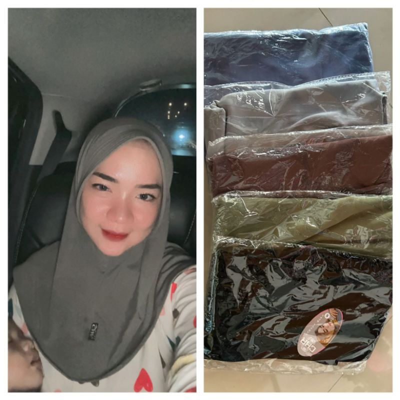 CHR HIJAB BERGO/ HIJAB SPORT TERBARU/ Bahan Jersey premium/ nyaman dan ringan dipake
