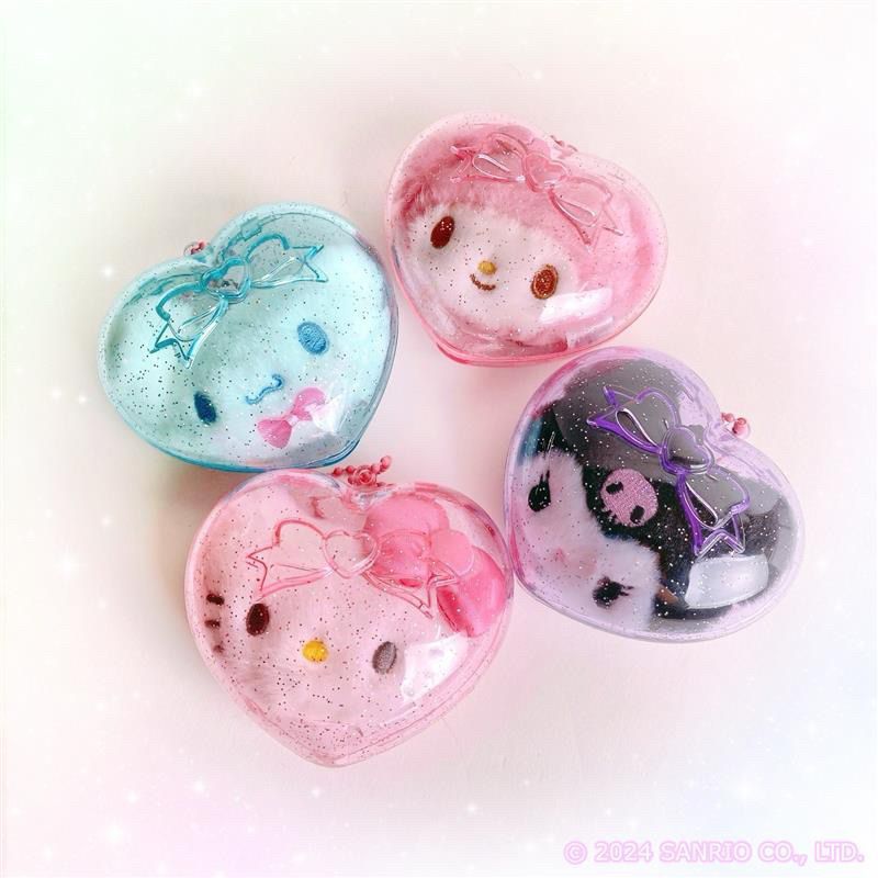 [READY STOCK] Japan Sanrio Hello Kitty / My Melody / Kuromi / Cinnamoroll Mascot Heart Keychain (Cle