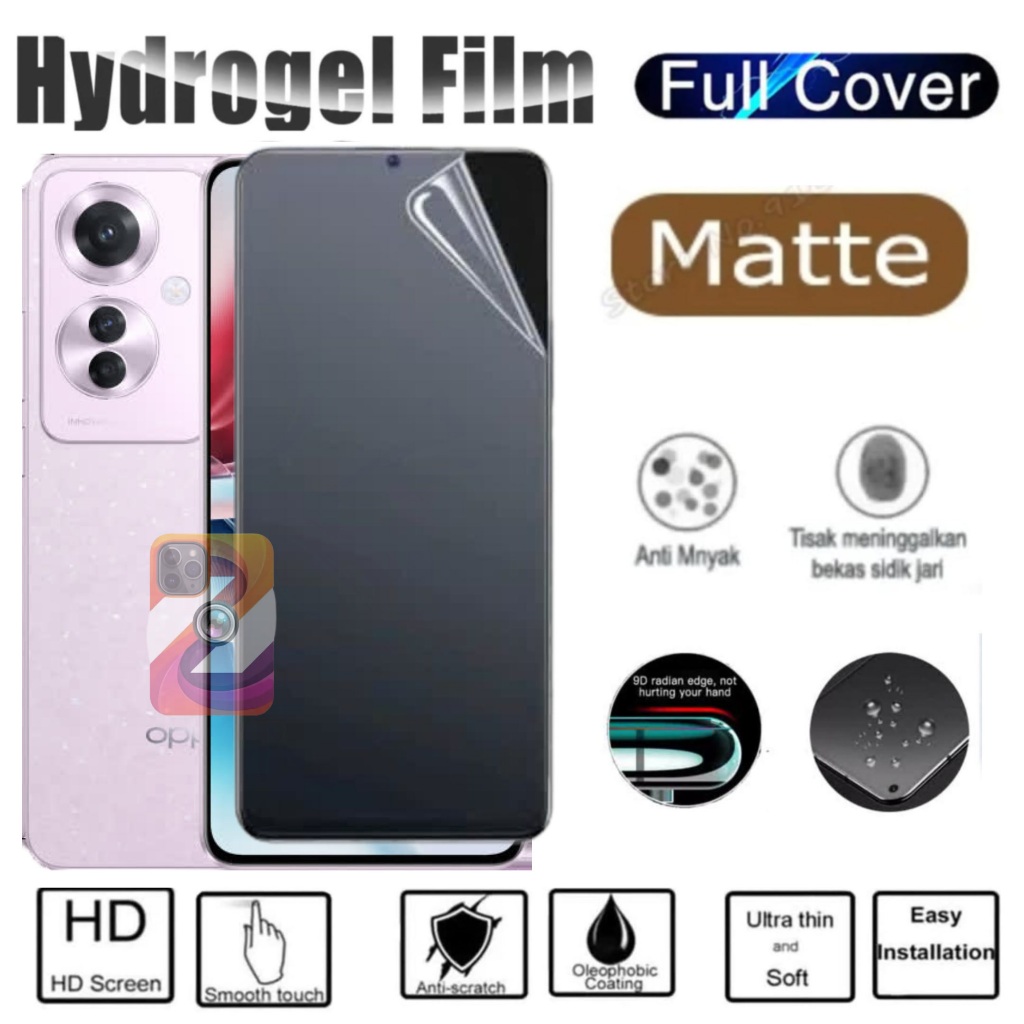 Anti gores jelly Hydrogel matte glare Oppo Reno 11F 5G TPU pelindung hp
