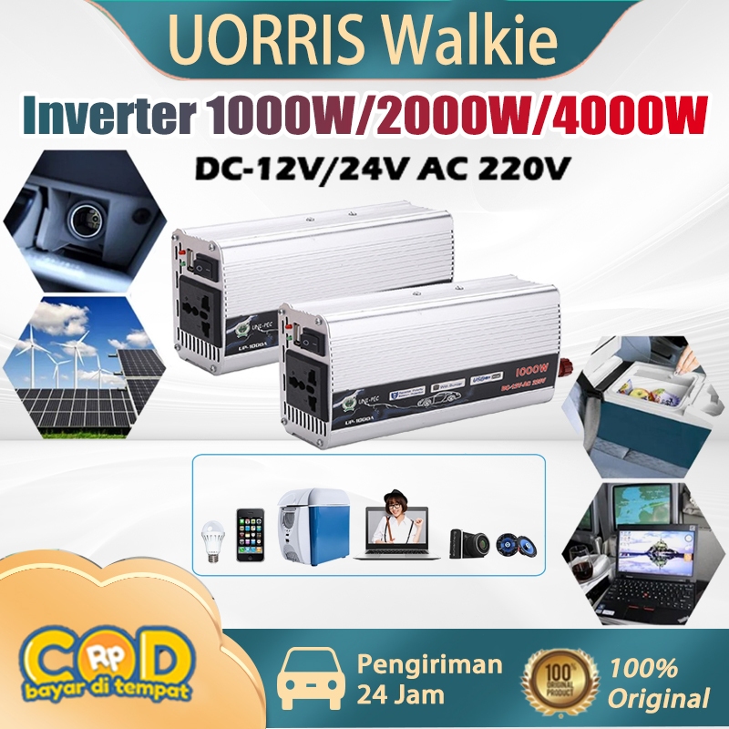READY YAPower Inverter 1000 Watt 12 Volt / Inverter 1000W DC 12V to AC 220V Power Inverter DC Ke AC