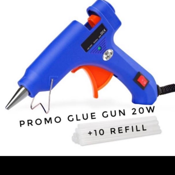 

Promo glue gun lem bakar 2 on off watt plus refill 1 batang KODE C2K9