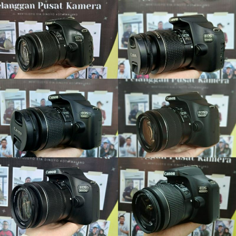 Canon 1100d / 1200D / 1300D / 1500D / 3000D / 4000D Kamera Pemula / Kamera Belajar / Kamera Pelajar 