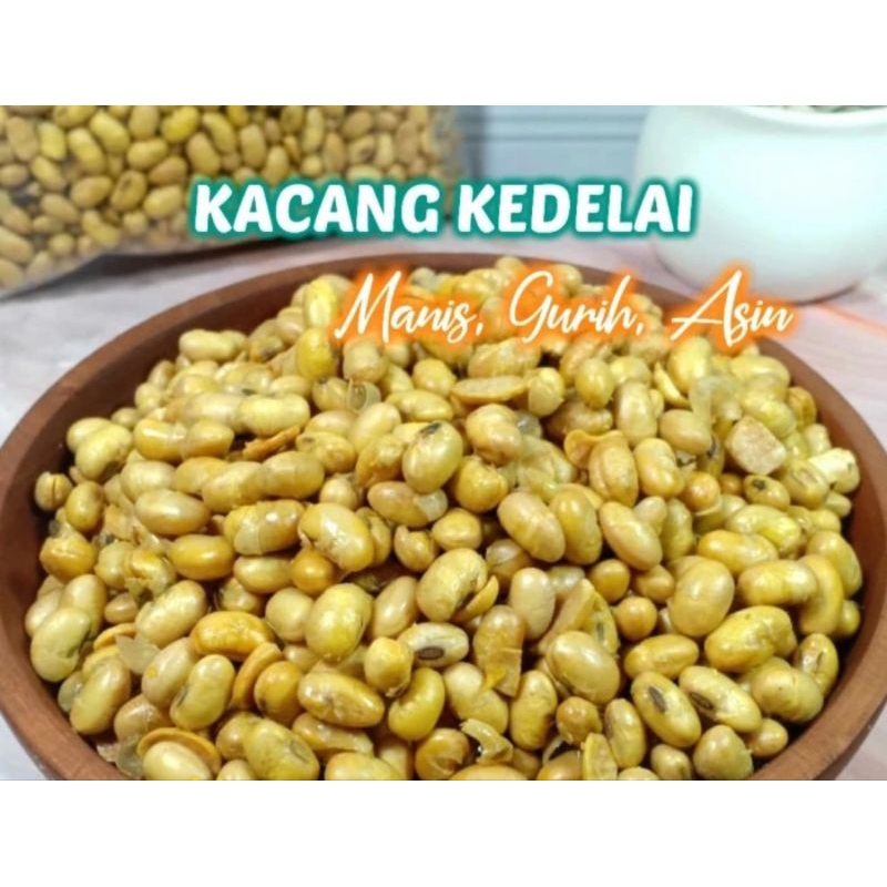 

KACANG KEDELAI GORENG GURIH ASIN RENYAH ISI 500 GRAM NETT