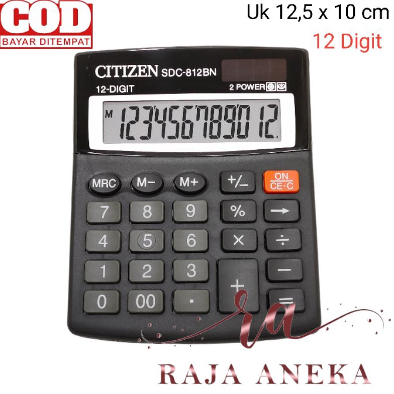 

KODE Q53J KALKULATOR 12 DIGIT ANGKA MERK CITIZEN TYPE SDC812 BN Citizen SDC812BN 12 Digit SDC812BN 12 Digit 2 Power Kalkulator CT 812BN