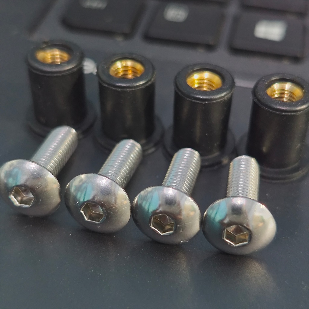 Baut Visor dan Mur Visor Tipis Buat Visor Vixion Aerox Ninja Satria FU dan X-Ride