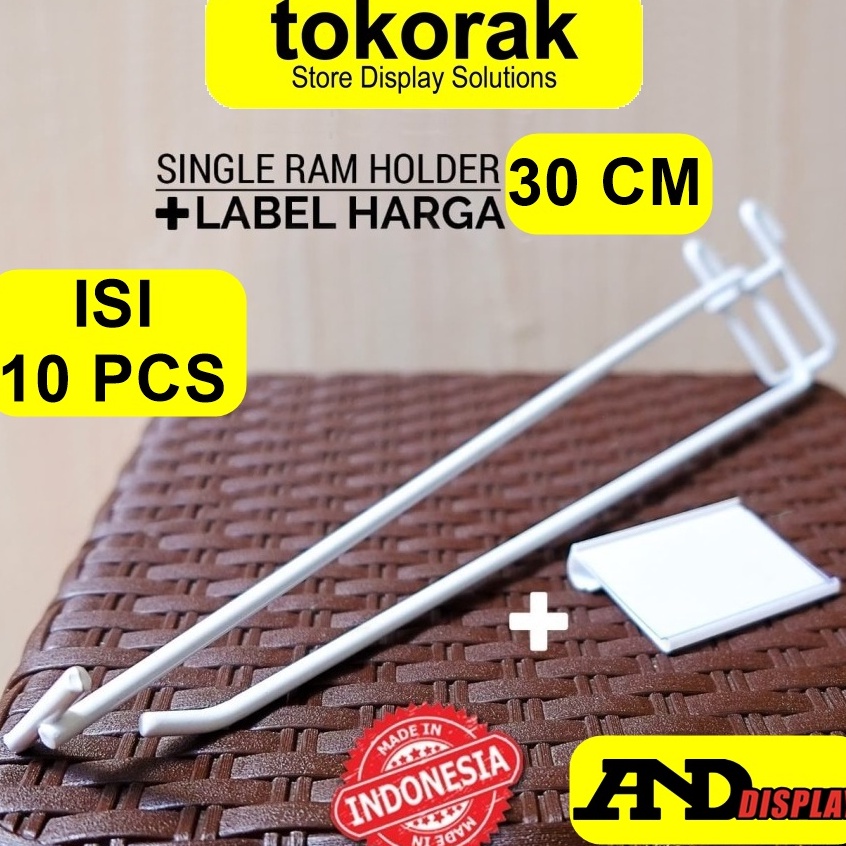 

KODE J43I SINGLE RAM HOLDER 3CM 1 PCS LABEL HARGA 6CM CANTOLAN GANTUNGAN 3 CM PRICE TAG 6 X 4 CM