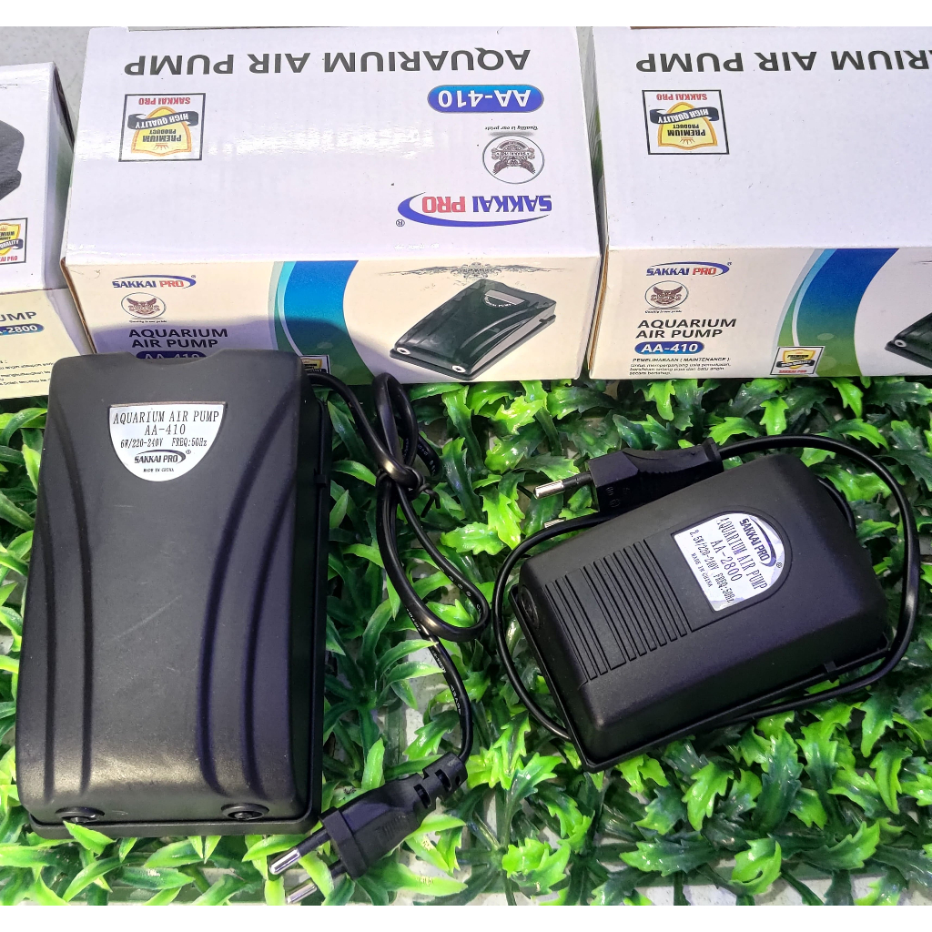 Aerator Aquarium SAKAI PRO 410 Air Pump Mesin Gelembung Udara 2 Lubang Airator 1 Lubang