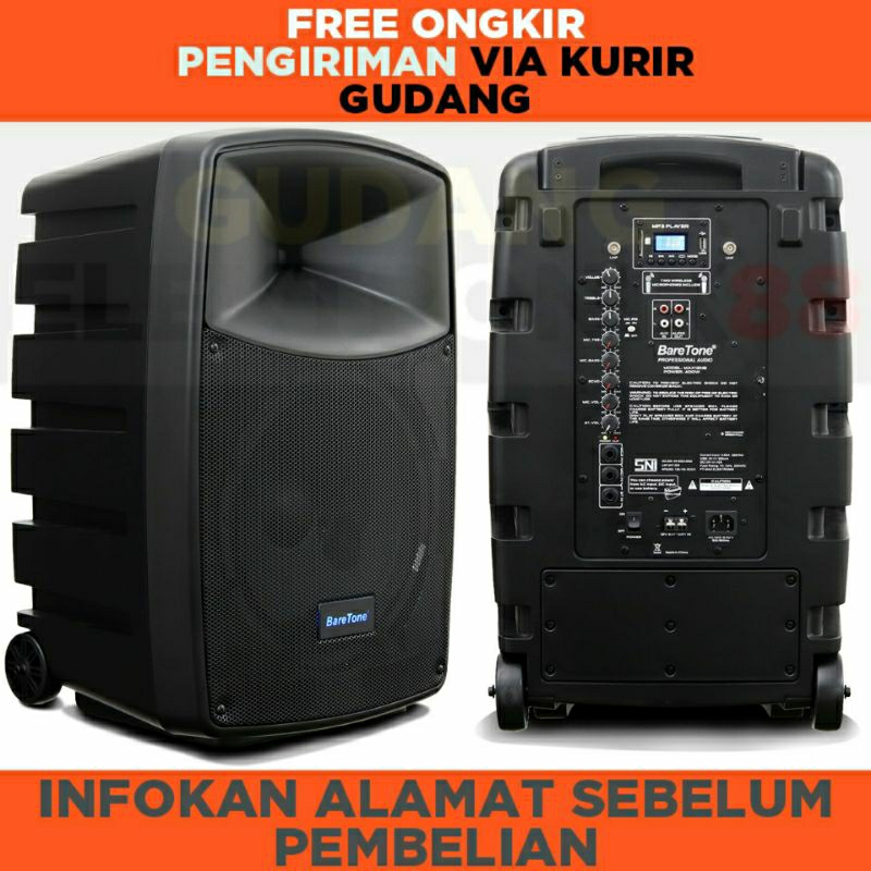 Speaker Portable Baretone MAX15HB 15" speaker portable baretone 15inch