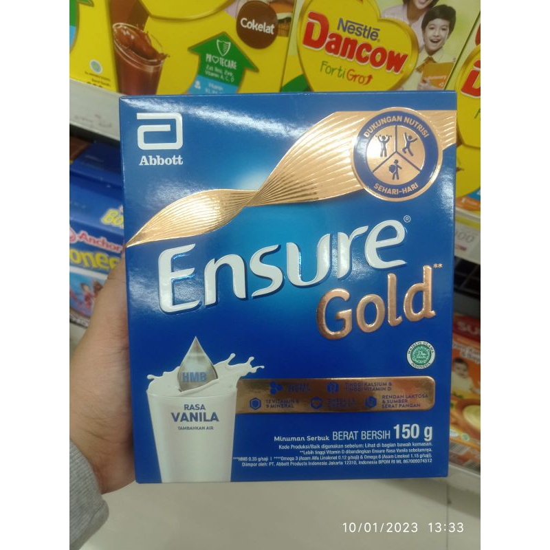 

SUSU ENSURE GOLD 150GR RASA VANILA HARGA TERMURAH SUSU LANSIA SUSU DEWASA SUSU TULANG