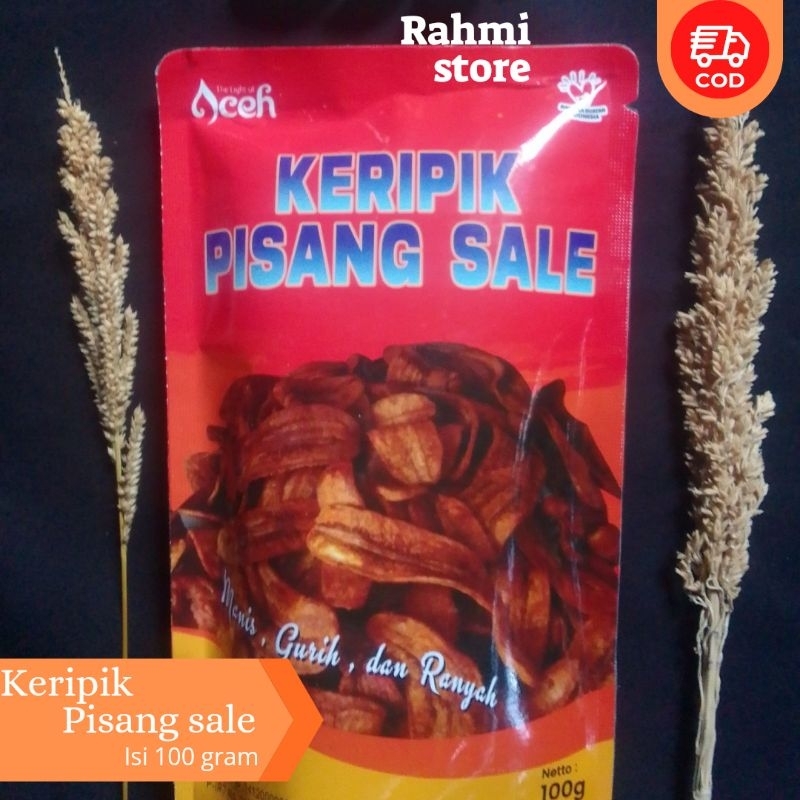 

Keripik pisang sale kriuk manis isi 100 gram | Sale pisang kering manis khas Aceh | Aceh timur