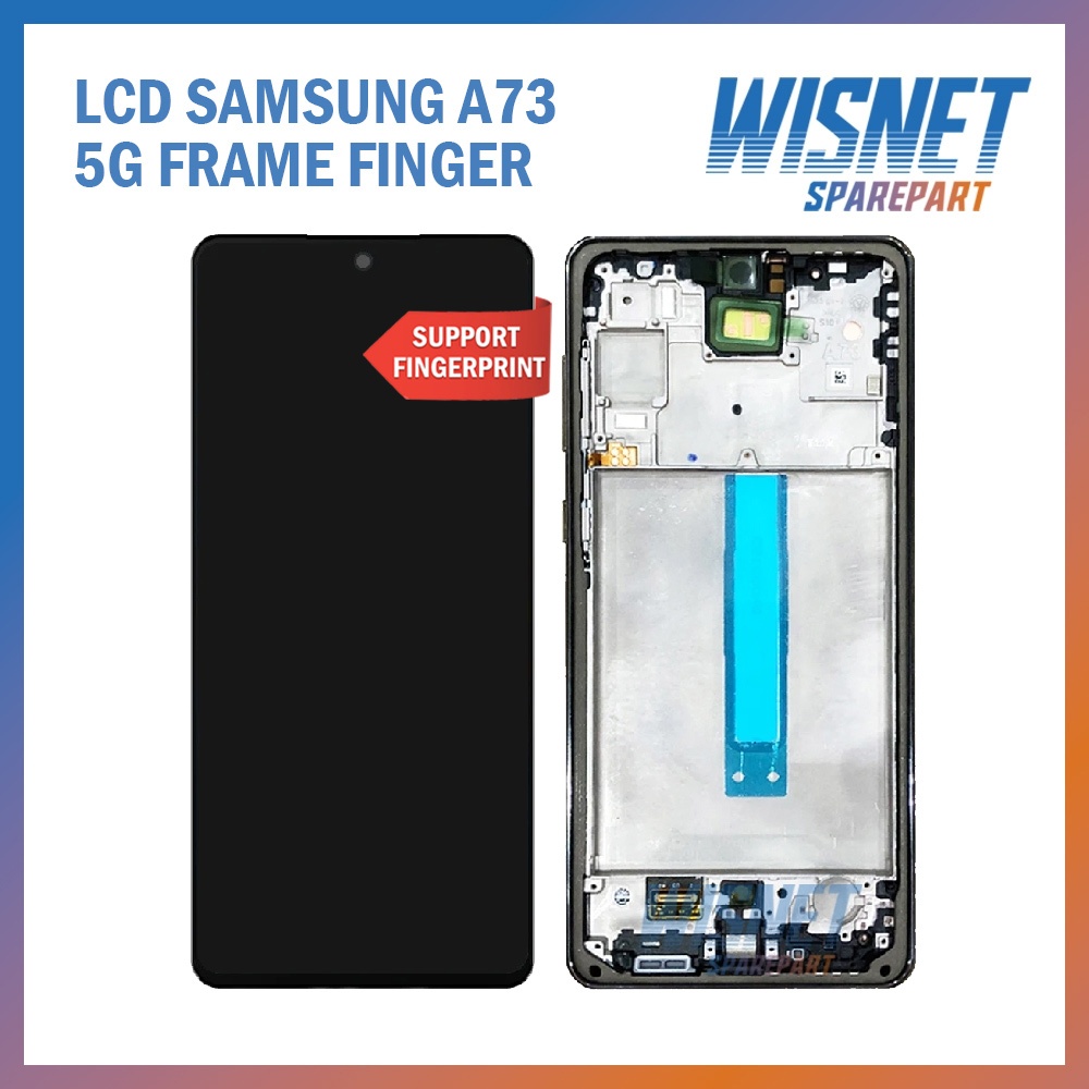 Grosir LCD Samsung A73 5G Fingerprint Include Frame ORIGINAL 100% Super Amoled Fullset Touchscreen G
