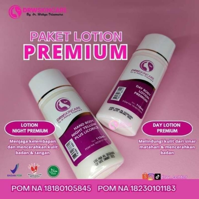 paket lotion premium drw skincare (day lotion + night lotion)