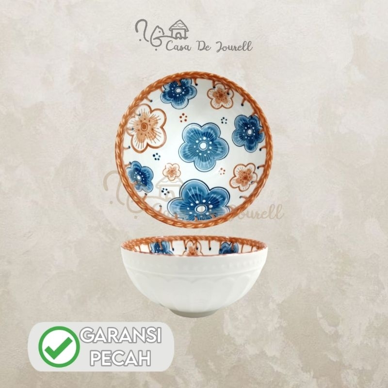 [Ly3-10] Mangkok Korea 5" Motif BR/keramik/Mangkok korea motif/Mangkok korea bunga/Mangkok Korea can