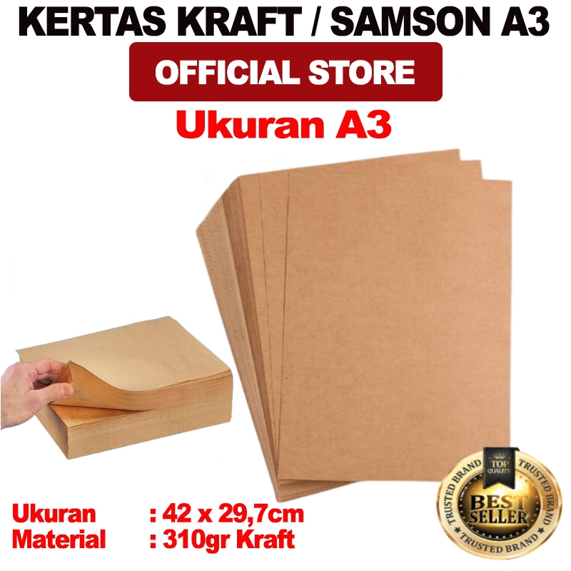 

KERTAS KRAFT / SAMSON A3 | KERTAS COKLAT | KERTAS BUNGA | KERTAS KADO | KERTAS KRAFT 310GR | KERTAS A3