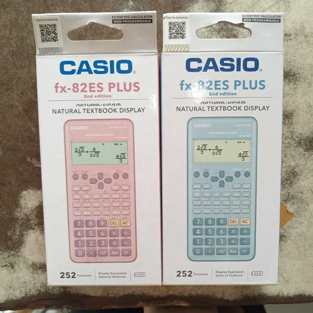 

CASIO 1 buah Kalkulator Scientific Casio FX-82ES Plus2nd edition Classwiz original per pcs - enc.sup