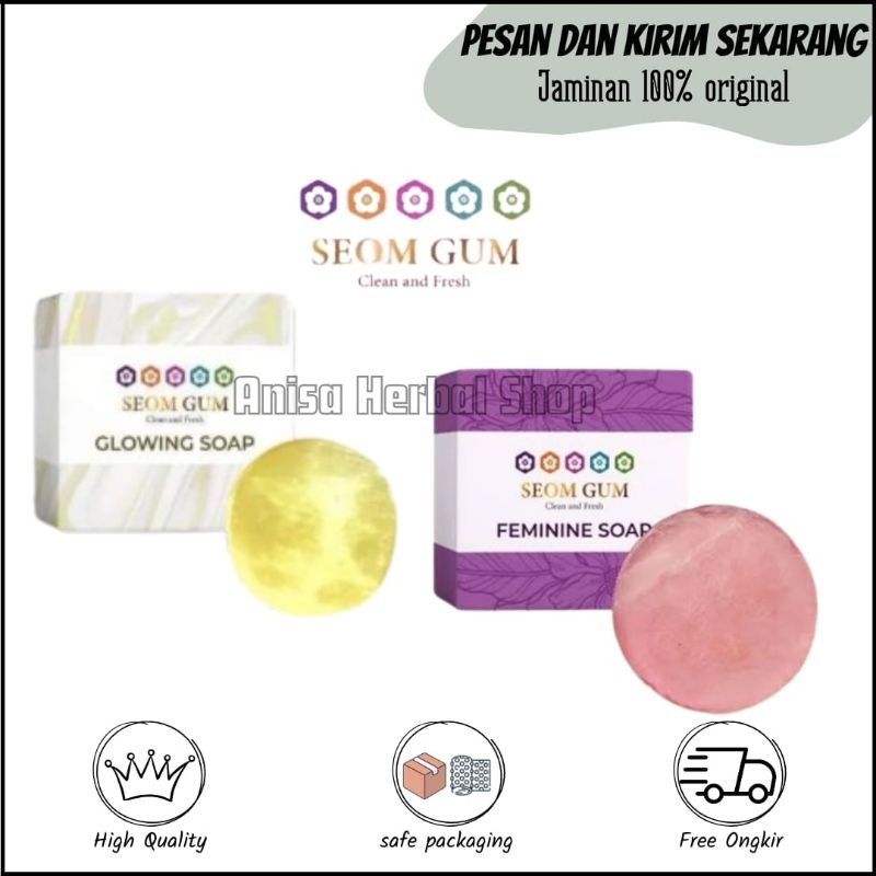 (BPOM) Sabun Seom Gum Glowing Soap / Seom Gum Feminine Soap