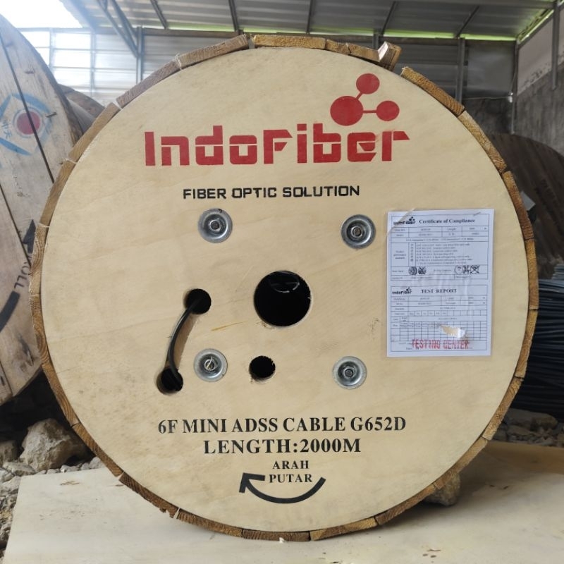KABEL MINI ADSS 6 CORE 2KM INDOFIBER