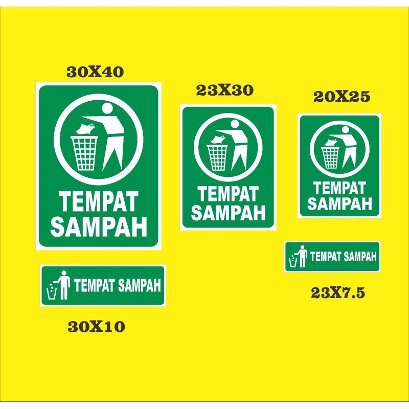 

STIKER TEMPAT SAMPAH 23X7,5CM