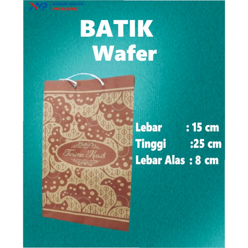 

PAPER BAG WAFER MOTIF BATIK 15cm x 24cm x 8cm / TAS KERTAS KEMASAN SNACK 15cm x 24cm x 8cm